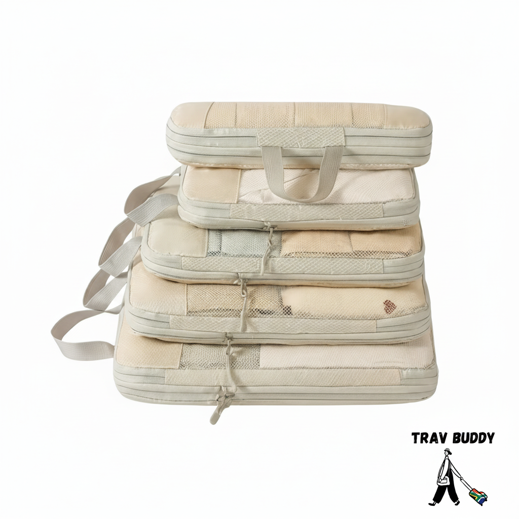 Packing Cubes with Trav Buddy Logo