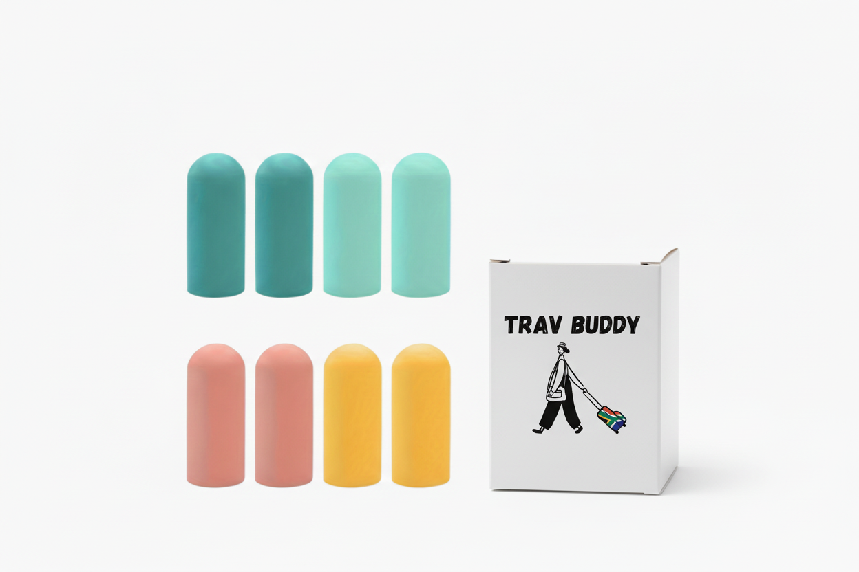 Trav Buddy Silicone Caps with Square Packaging