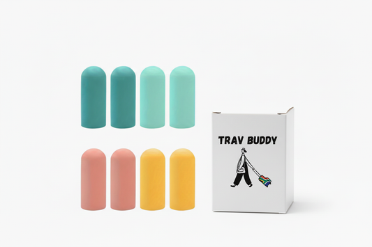 Trav Buddy Silicone Caps with Square Packaging