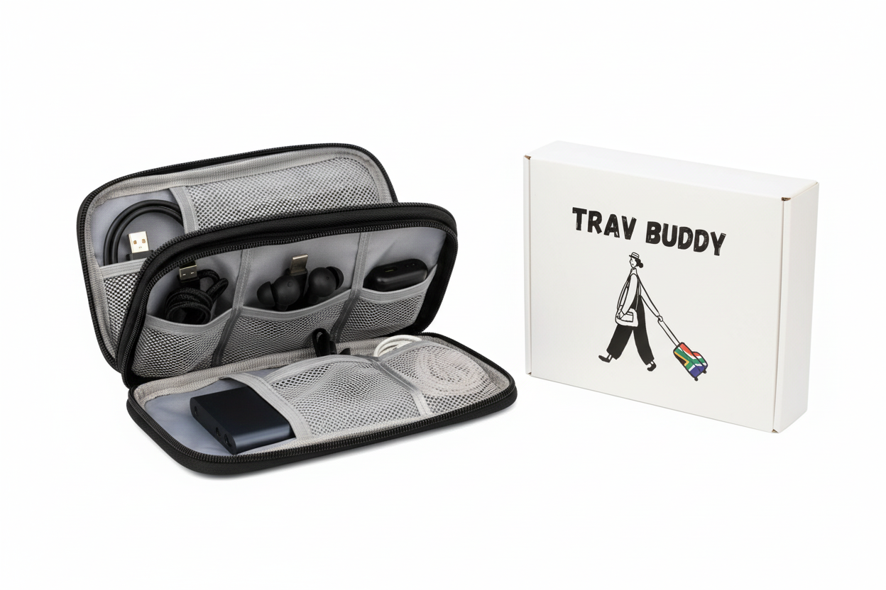 Trav Buddy Tech Organizer with Packaging
